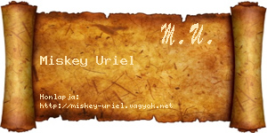 Miskey Uriel névjegykártya